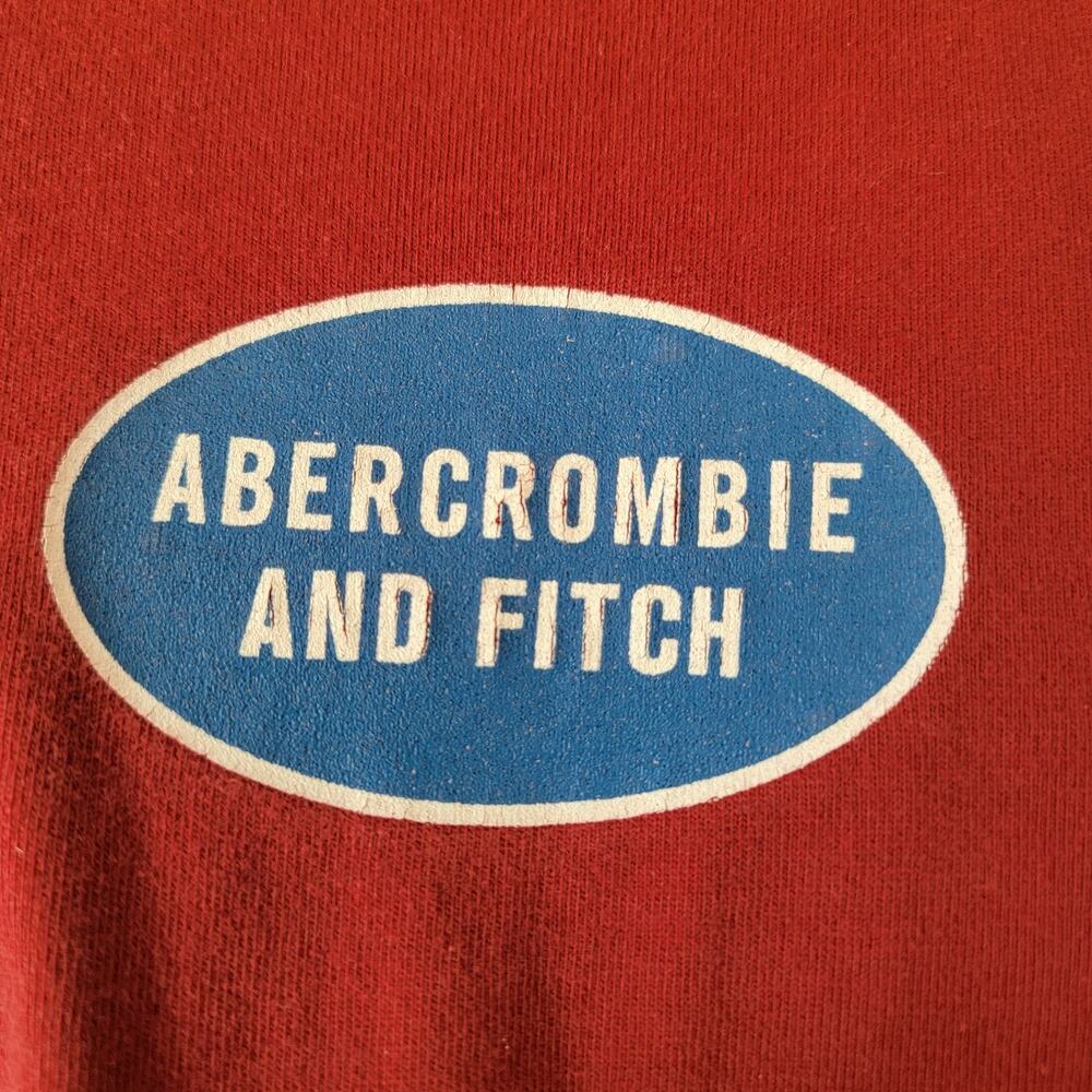 Vintage Abercrombie & Fitch Men XL Long Sleeve T-Shirt Dark Red USA Made Classic - Picture 3 of 9